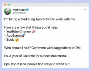 Noah Kagan Marketing Jobs