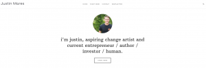 JustinMares.com home page